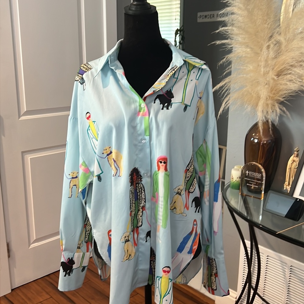 Oversized button down blouse - Picture 3 of 4